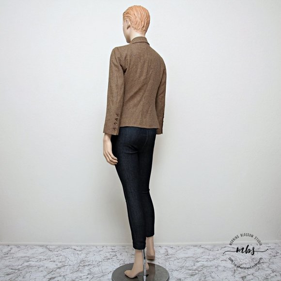 Vince Academia Houndstooth Wool Blend Blazer - Picture 3 of 10